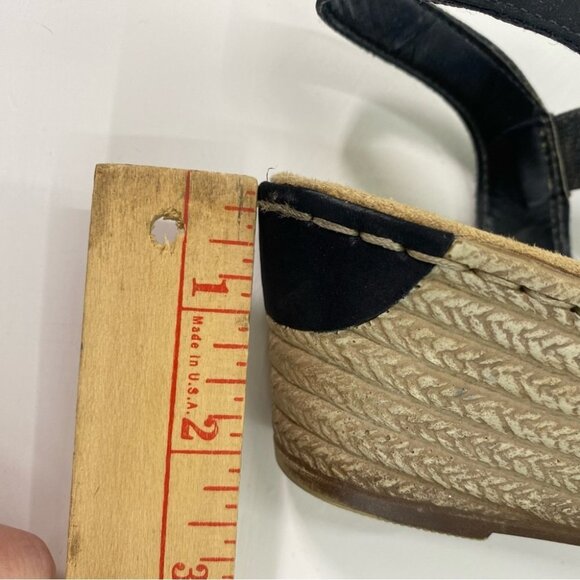 Rieker T-Strap Black Sandal Wedge with Silver Accents Women’s size 41 or 9.5 - Picture 11 of 12